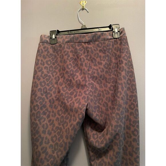*3/$15 Ellen Tracy Women's Leopard Print Leggings Size M Brown - Picture 5 of 7